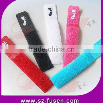 Hot Sale Magic Tape Cable Tie Colorful Hook and Loop Battery Ties With Logo Print photo-4
