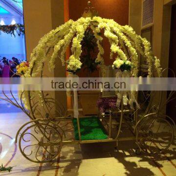 Wedding piece no MOQ metal horse carriage party wedding decoration