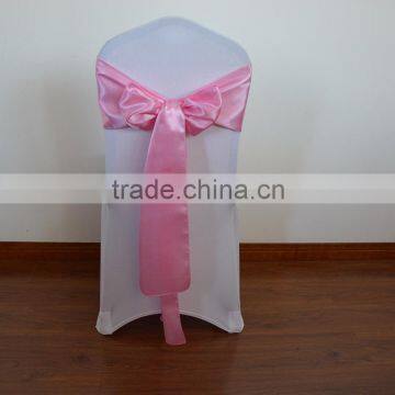 High quality cheap pink satin chair sashes for weddings