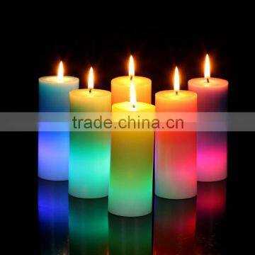 LED Pillar Candle With Different Color