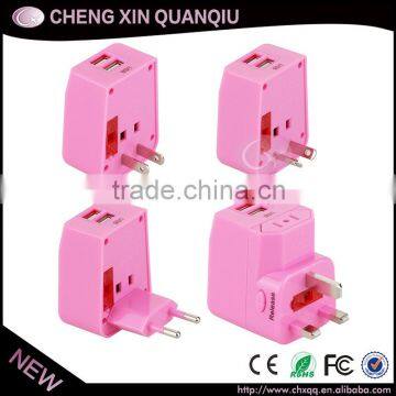 2016 Hot selling product 250v dc/ac universal world travel adaptor with CE ROHS certificate