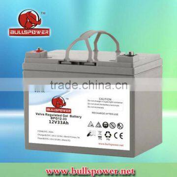 12V33AH VRLA battery for Solar Mobile Tower Lights