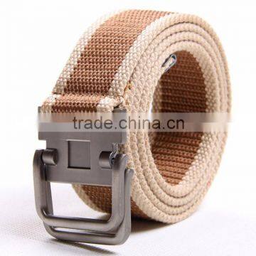 Male Thickening Canvas Casual Men's Woven Belt Buckle Bicyclic photo-2
