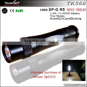 180lumens LED R5 Five Mode Aluminum Flashlight TANK007