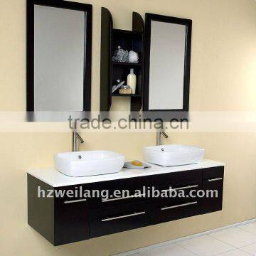 Double Basins Solid wood bathroom furniture