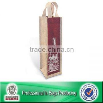 High Quality Custom Cheap Jute Wine Bag Bottle Bag