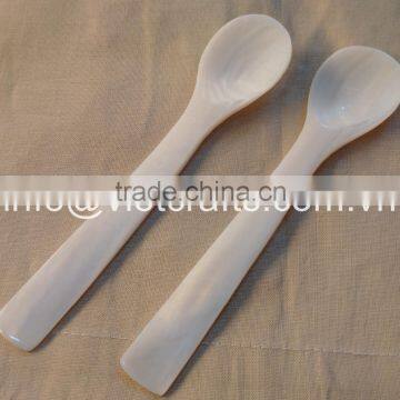 Egg spoon, caviar spoon made from mother of pearl. Big size 13cm