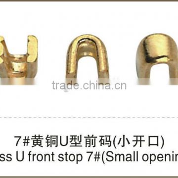 Brass U top stopper No.7 zipper garment accessories brass zipper