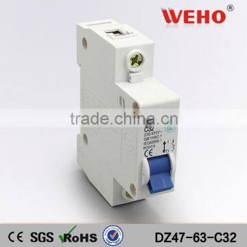 2015 new model 1p 2p 3p 4p 1A 2A 3A 4A 5A 10A 16A 20A 25A 32A 40A 50A 63A miniature electric circuit breaker