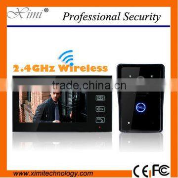 Wireless vide door phone 7 inch color screen video door phone door bell door intercom door lock system