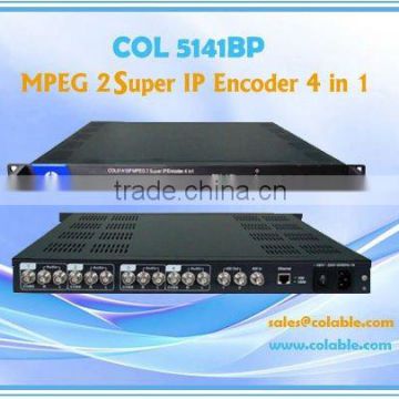 COL5141BP iptv solution 4 channels mpeg2 low bite rate IP stream Encoder