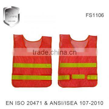 hi vis reflective safety PVC mesh vest