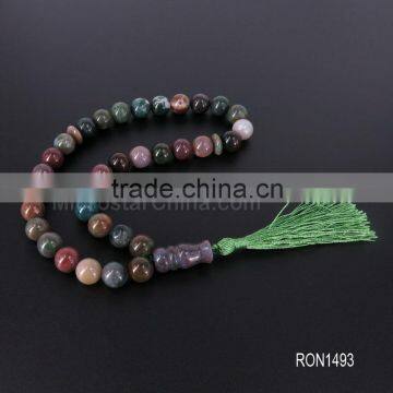 Manufacturing 33 beads of India agate gemstone beads prayer beads toptan tesbih