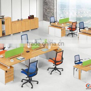 Quanya office 2 person desk wood laptop desk mdf furniture two person desk furniture