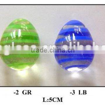 Colorful striped egg for Easter gifts