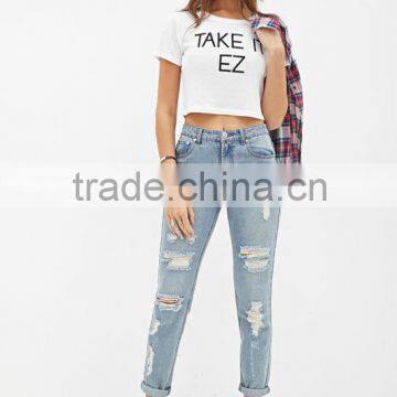 100% Cotton Printed Ribbed Tee Custom t Shirt