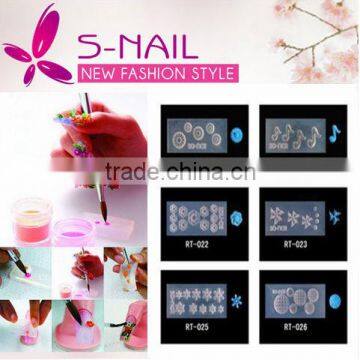 Hot sell 134 designs acrylic nail mold , 3d nail art decoration