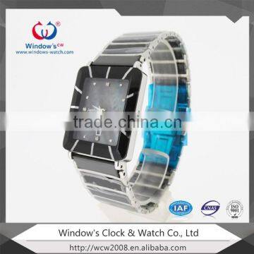 5ATM Water Resistant Sapphire Glass Diamond Cut Tungsten Bezel Japan Movt Stainless Steel Watch