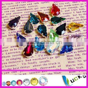 5x8mm 6x10mm 7x10mm 8x13mm pear shape point back rhinestones slim drop tear crystal with settings