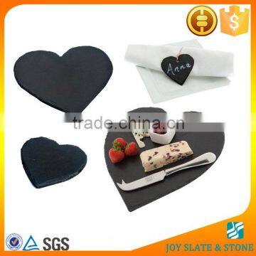Wholeslae Lovely Natural Heart Slate Placemat