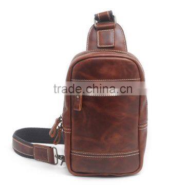 Genuine Leather Man and Woman Leisure Chest Bag