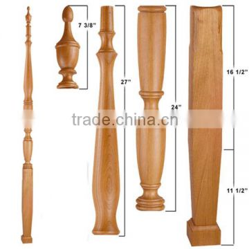 Morden wooden post support for bed in high quality