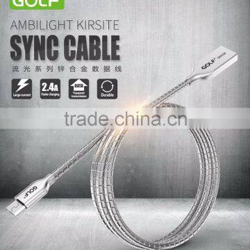 2016 Newest High Quality Phone Cables Charging & Sync metal zink alloy Data Micro Usb Cable