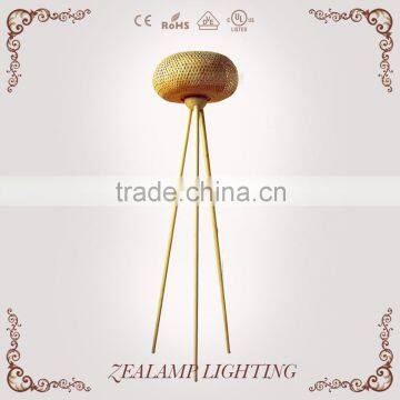 DOUBLE LAYER NATURAL BAMBOO HANDICRAFT TRIPOD FLOOR LAMP TRADITIONAL CHINESE HANDICRAFT TECHNIQUES photo-2