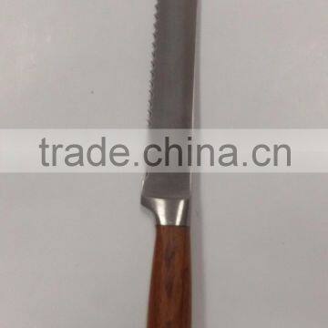 Colour Wooden Handle 6 Piece Set Containing Chopper Frozen Meat Knife photo-3