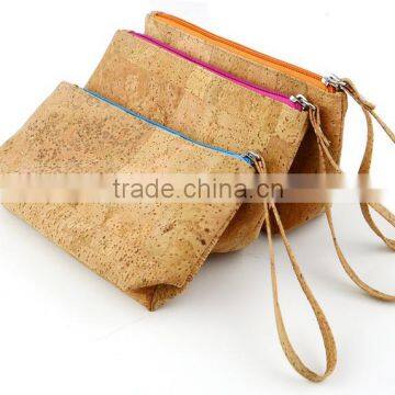 Special Fabirc Fashion Natural Cork Wood Makeup Bag photo-3