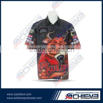 Custom sponser logo jersey motorcycle racing shirts