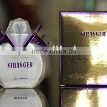 beautiful gold single packing perfume box perfume