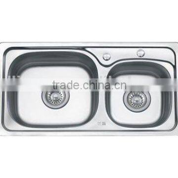 2015 hot sell with drainer Stainless Steel Kitchen Sink