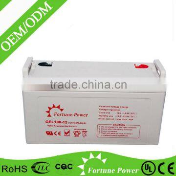 3years Warranty Hot sale solar GEL 12 volt rechargeable battery pack 100ah