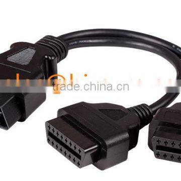 16PIN OBD2 Male to Female Extension Split Y Cable
