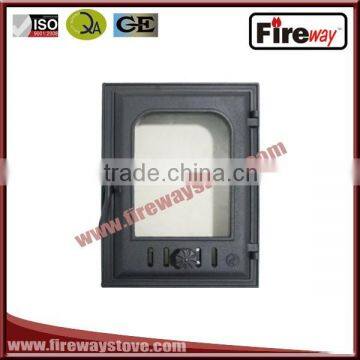 Wide selection fireplace door with glass