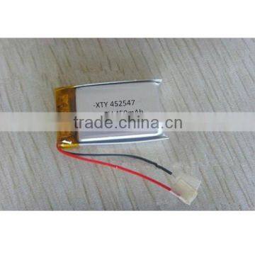 from factory 452547.7v with 450mah lithium polymer battery