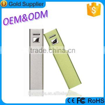 Full capacity aluminum alloy external battery rohs power bank 2600mah