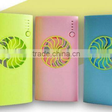 Electric Fan Portable Charger 7800mAh Fans Power Bank for Cell Phone photo-3