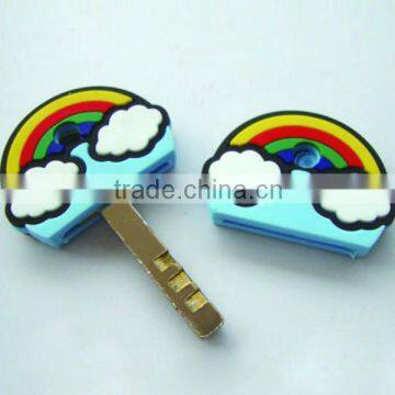 Lovely Rainbow Bridge Silicone Car Key Protective Cover