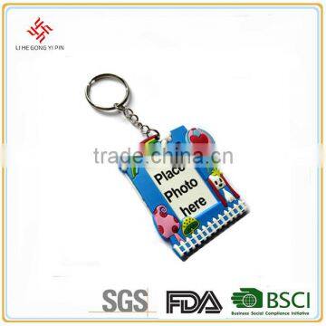 Promotional soft pvc love photo frame keychain china supplier