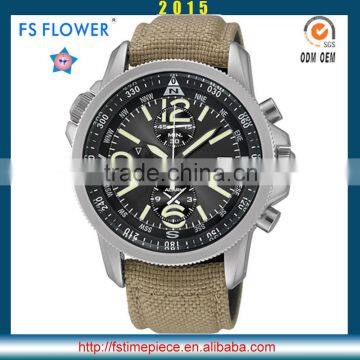 FS FLOWER - Heavy Big W Watch Case For Elderly Men Sports Watches Durable Canvas Strap