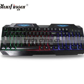 Shenzhen Factory cheaper USB wired Rainbow led backlit gaming keyboard