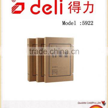 deli 5922 A4 size Kraft paper file boxes ,5cm file boxes of paper files box information