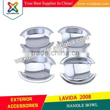 SET ABS CHROME DOOR HANDLE BOWL INSERTS COVER DOOR HANDLE BOWL FOR VW LAVIDA 2008