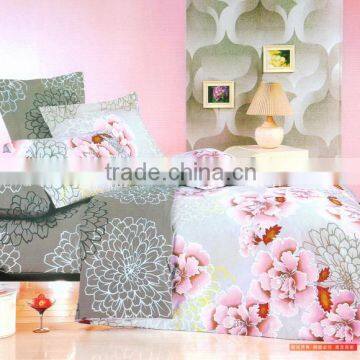 100% cotton floral Bed Linen Duvet Cover Set/nice print bed cover set