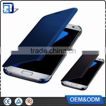 New Best Cheap China Leather View Flip Smart Case Mirror Cover Intelligent Case For Samsung Galaxy S6/S6 Edge Case photo-2