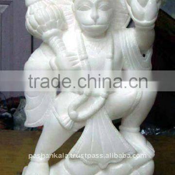 White Marble Lord Hanuman Statues