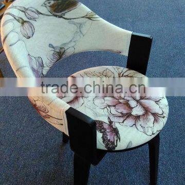 Colorful Fabric Wood Dining Armchair photo-4
