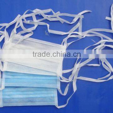 non woven face mask with tie,surgical mask,disposible facemask